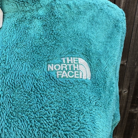 The North Face Womens Jacket Size Small Teal Osito AAHY Fuzzy Fleece Full Zip - Picture 2 of 12